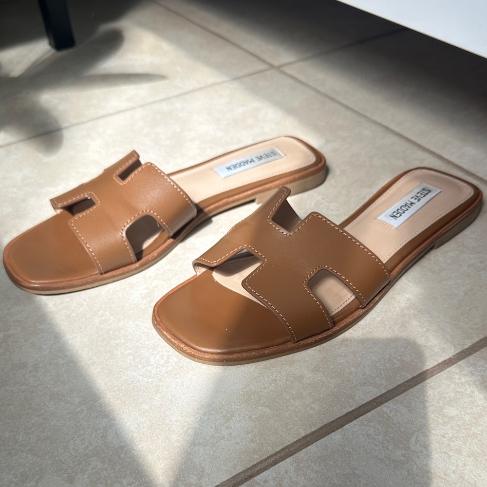 Steve Madden Women's Brown Slide Sandals